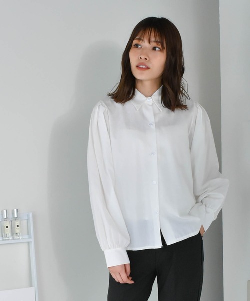 Cheri（シェリ）の「袖ボリュームタックブラウス Cheri/シェリ（シャツ/ブラウス・レディース・イエロー/ブラック/アイボリー/ブルー・FREE）」の9枚目の写真