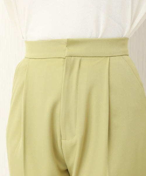 libelle more(リベル モア)の「T/Pu ツインテーパードパンツ(スラックス・レディース・アイボリー/ブラック/グリーン系その他/ベージュ/ブルー・FREE)」の20枚目の写真