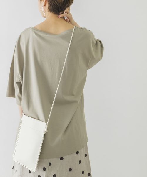 URBAN RESEARCH（アーバンリサーチ）の「ペルビアンコットンルーズTシャツ（Tシャツ/カットソー・レディース・チャコールグレー/ライトカーキ/アイボリー・FREE）」の8枚目の写真