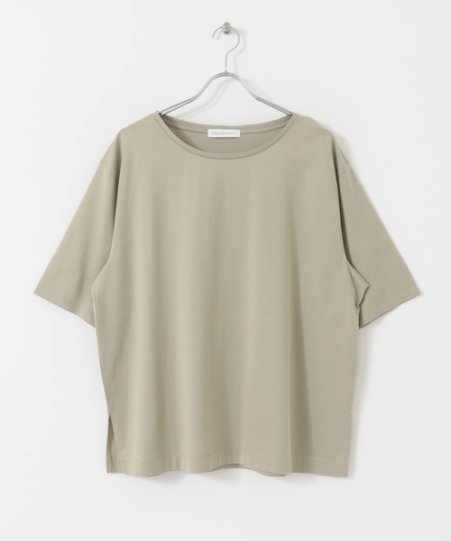 URBAN RESEARCH（アーバンリサーチ）の「ペルビアンコットンルーズTシャツ（Tシャツ/カットソー・レディース・チャコールグレー/ライトカーキ/アイボリー・FREE）」の22枚目の写真