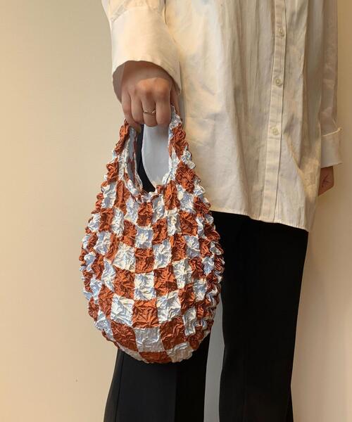 BUNZABURO(ブンザブロウ)の「【別注】BUNZABURO M-ShiboriBAG M(エコバッグ/サブバッグ・レディース・ブラック/パープル/ブラウン/ケリー・FREE)」の12枚目の写真