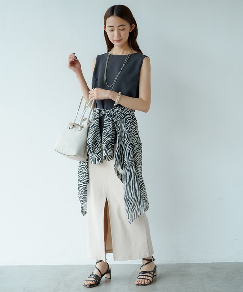 「LOUNGEDRESS」 ノースリーブブラウス FREE アイボリー レディース Loungedress 「Loungedress」 ノースリーブトップス FREE オフ