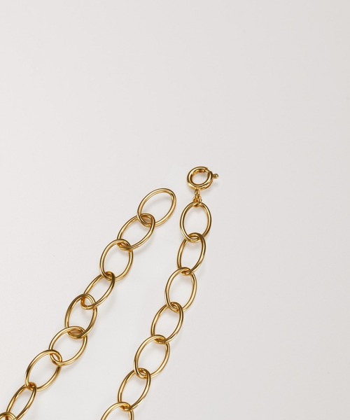 PAS TIERRA(パティエラ)の「-Chaine- 長丸ラージチェーンアンクレット(アンクレット・レディース・シルバー/イエローゴールド・FREE)」の3枚目の写真