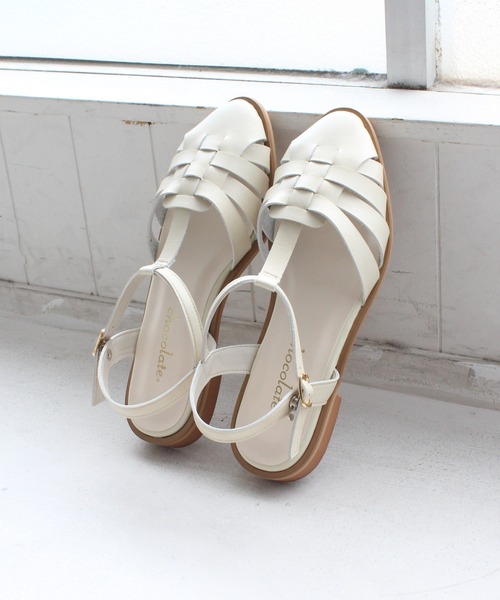 chocolates(チョコラテス)の「グルカサンダル【日本製】(サンダル・レディース・ブラック/アイボリー/ライトグレー/サンドベージュ・S/M/L/LL)」の2枚目の写真