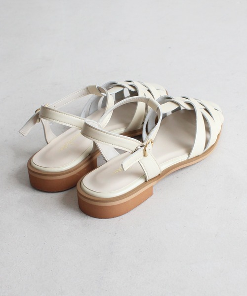 chocolates(チョコラテス)の「グルカサンダル【日本製】(サンダル・レディース・ブラック/アイボリー/ライトグレー/サンドベージュ・S/M/L/LL)」の12枚目の写真