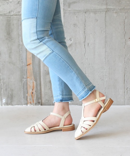 chocolates(チョコラテス)の「グルカサンダル【日本製】(サンダル・レディース・ブラック/アイボリー/ライトグレー/サンドベージュ・S/M/L/LL)」の14枚目の写真