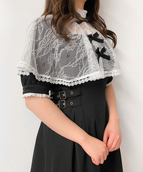 絶対一番安い のワンピース ワンピース ドレス Rojita ロジータ のワンピース レースケープリボン半袖ワンピース を購入できます Rojitaレースケープリボン半袖ワンピース ワンピース Rojita ロジータ のファッション