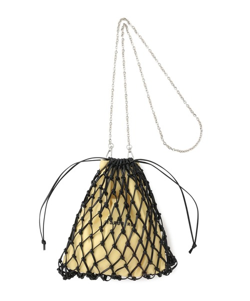 Bonjour Girl（ボンジュールガール）の「【Bonjour Girl】メッシュ×ナイロン巾着バッグ（ショルダーバッグ・レディース・ブラック/シルバー・FREE）」の20枚目の写真