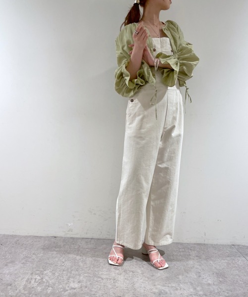 mystic（ミスティック）の「袖フリルブラウス（シャツ/ブラウス・レディース・ブラック/オフホワイト/ブルー/グリーン系その他・FREE）」の3枚目の写真