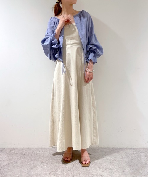 mystic（ミスティック）の「袖フリルブラウス（シャツ/ブラウス・レディース・ブラック/オフホワイト/ブルー/グリーン系その他・FREE）」の13枚目の写真