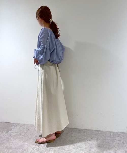 mystic（ミスティック）の「袖フリルブラウス（シャツ/ブラウス・レディース・ブラック/オフホワイト/ブルー/グリーン系その他・FREE）」の14枚目の写真