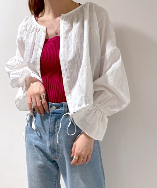 mystic（ミスティック）の「袖フリルブラウス（シャツ/ブラウス・レディース・ブラック/オフホワイト/ブルー/グリーン系その他・FREE）」の21枚目の写真