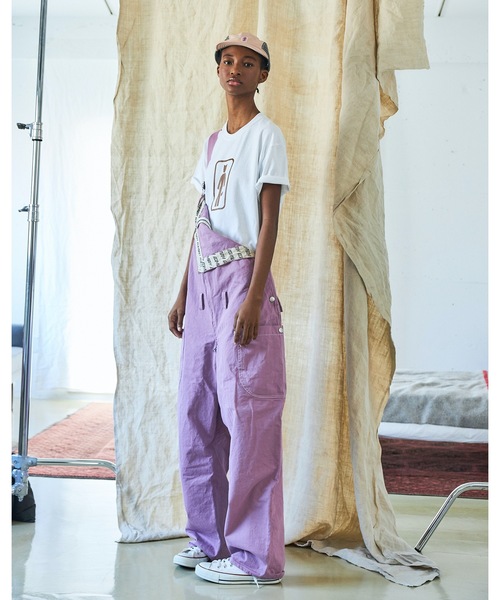 AlexanderLeeChang（アレキサンダーリーチャン）の「OVERALLS 21（サロペット/オーバーオール・メンズ・チャコールグレー/ベージュ/パープル・2/3）」の3枚目の写真