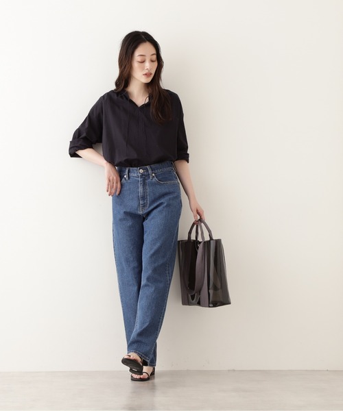 NATURAL BEAUTY BASIC（ナチュラルビューティーベーシック）の「ストレートデニム（デニムパンツ・レディース・ブルー/ネイビー・X-SMALL/MEDIUM/SMALL）」の6枚目の写真