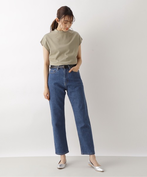 NATURAL BEAUTY BASIC（ナチュラルビューティーベーシック）の「ストレートデニム（デニムパンツ・レディース・ブルー/ネイビー・X-SMALL/MEDIUM/SMALL）」の8枚目の写真