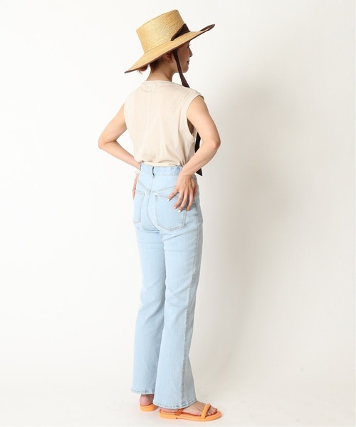 U by SPICK&SPAN(ユーバイスピックアンドスパン)の「シアーノースリーブプルオーバー◆(Tシャツ/カットソー・レディース・サックスブルー/アイボリー・FREE)」の3枚目の写真