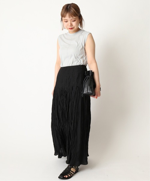 U by SPICK&SPAN(ユーバイスピックアンドスパン)の「シアーノースリーブプルオーバー◆(Tシャツ/カットソー・レディース・サックスブルー/アイボリー・FREE)」の4枚目の写真