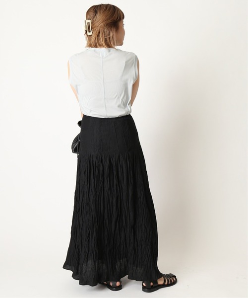 U by SPICK&SPAN(ユーバイスピックアンドスパン)の「シアーノースリーブプルオーバー◆(Tシャツ/カットソー・レディース・サックスブルー/アイボリー・FREE)」の9枚目の写真