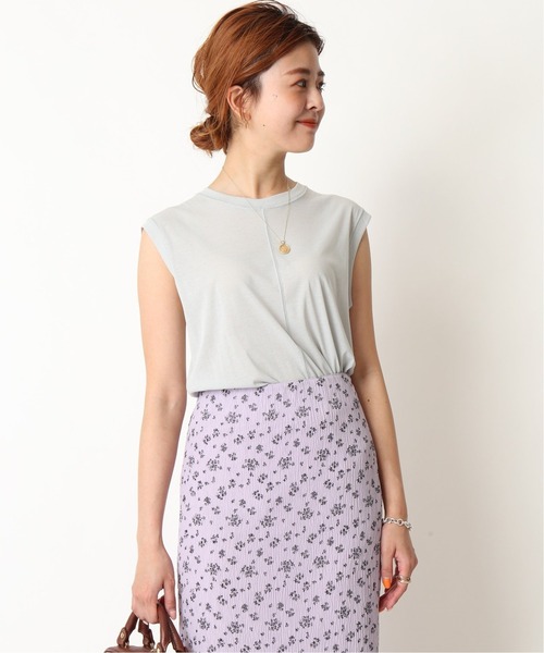 U by SPICK&SPAN(ユーバイスピックアンドスパン)の「シアーノースリーブプルオーバー◆(Tシャツ/カットソー・レディース・サックスブルー/アイボリー・FREE)」の19枚目の写真