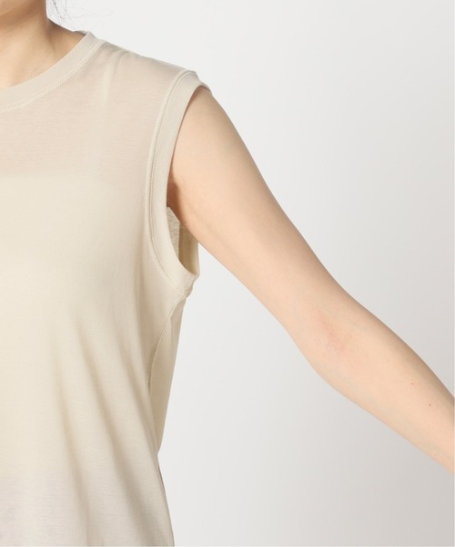 U by SPICK&SPAN(ユーバイスピックアンドスパン)の「シアーノースリーブプルオーバー◆(Tシャツ/カットソー・レディース・サックスブルー/アイボリー・FREE)」の20枚目の写真