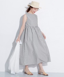 coca（coca） | ストライプ切り替えギャザーワンピース(ワンピース)