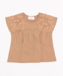 袖 レースTシャツ