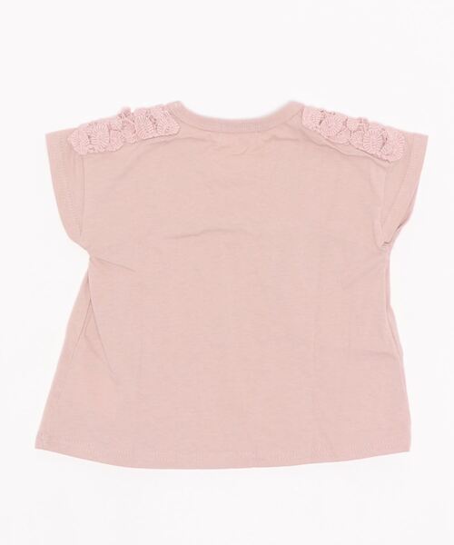 Will Mery(ウイルメリィ)の「袖 レースTシャツ(Tシャツ/カットソー・キッズ・ブラウン/ピンク・100/80/90/120/110/130/95)」の3枚目の写真