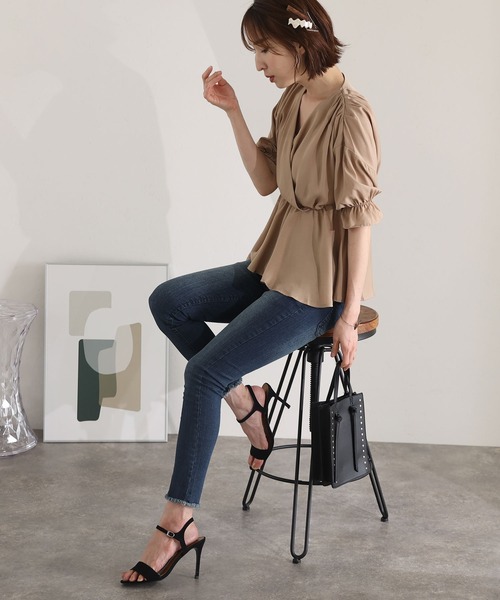 ElegChic(エレグシック)の「スキニーストレッチデニムパンツ(デニムパンツ・レディース・ブルー/ワンウォッシュ/ネイビー・4L/M/L/XXL/XL)」の12枚目の写真