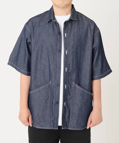 JOURNAL STANDARD relume（ジャーナルスタンダード　レリューム）の「【SMITH`S × relume / スミス】SSシャツジャケット（シャツ/ブラウス・メンズ・ネイビー/ホワイト/ナチュラル・MEDIUM/LARGE）」の11枚目の写真