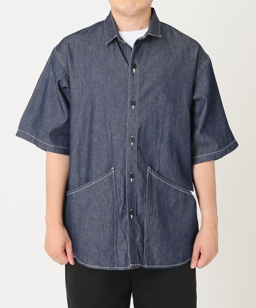 JOURNAL STANDARD relume（ジャーナルスタンダード　レリューム）の「【SMITH`S × relume / スミス】SSシャツジャケット（シャツ/ブラウス・メンズ・ネイビー/ホワイト/ナチュラル・MEDIUM/LARGE）」の8枚目の写真