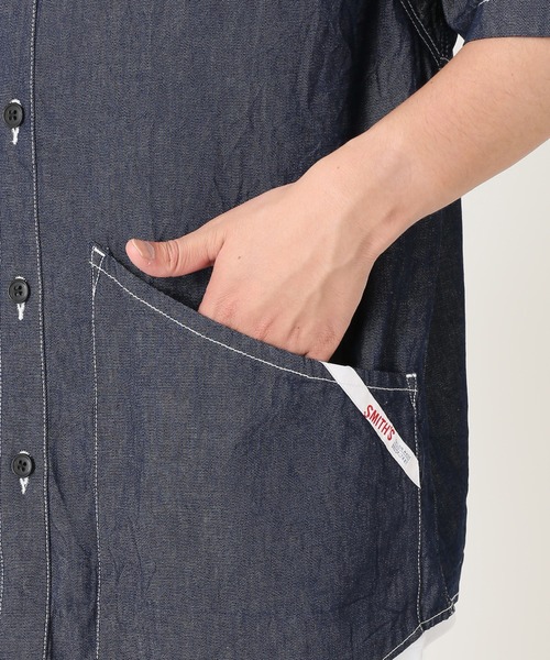 JOURNAL STANDARD relume（ジャーナルスタンダード　レリューム）の「【SMITH`S × relume / スミス】SSシャツジャケット（シャツ/ブラウス・メンズ・ネイビー/ホワイト/ナチュラル・MEDIUM/LARGE）」の9枚目の写真