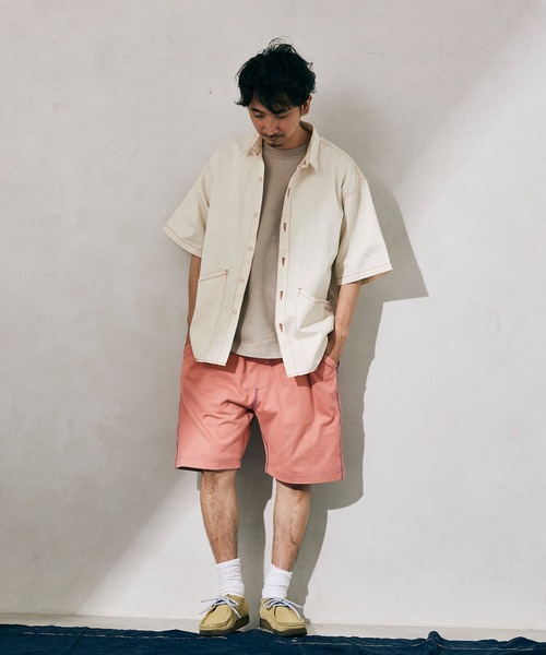 JOURNAL STANDARD relume（ジャーナルスタンダード　レリューム）の「【SMITH`S × relume / スミス】SSシャツジャケット（シャツ/ブラウス・メンズ・ネイビー/ホワイト/ナチュラル・MEDIUM/LARGE）」の4枚目の写真