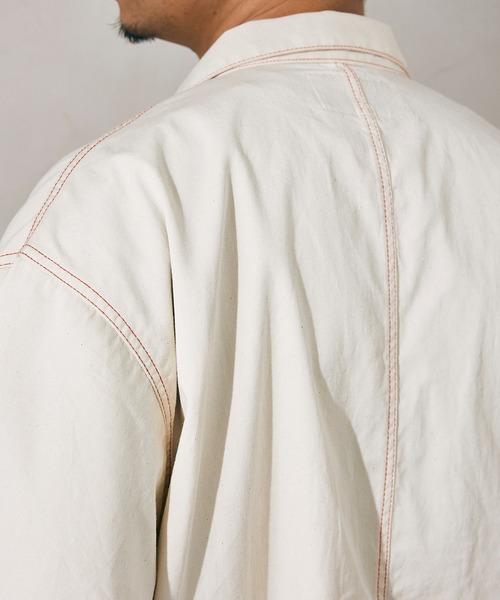 JOURNAL STANDARD relume（ジャーナルスタンダード　レリューム）の「【SMITH`S × relume / スミス】SSシャツジャケット（シャツ/ブラウス・メンズ・ネイビー/ホワイト/ナチュラル・MEDIUM/LARGE）」の14枚目の写真
