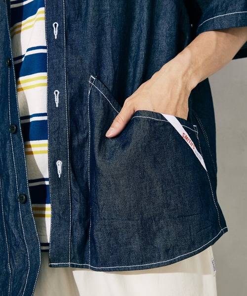 JOURNAL STANDARD relume（ジャーナルスタンダード　レリューム）の「【SMITH`S × relume / スミス】SSシャツジャケット（シャツ/ブラウス・メンズ・ネイビー/ホワイト/ナチュラル・MEDIUM/LARGE）」の22枚目の写真