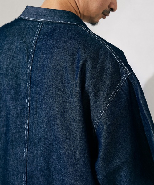 JOURNAL STANDARD relume（ジャーナルスタンダード　レリューム）の「【SMITH`S × relume / スミス】SSシャツジャケット（シャツ/ブラウス・メンズ・ネイビー/ホワイト/ナチュラル・MEDIUM/LARGE）」の5枚目の写真