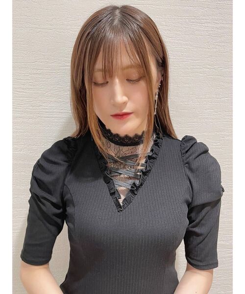 EATME（イートミー）の「FRONTレースアップリブワンピース（ワンピース・レディース・ブラック/グレー/グリーン系その他・FREE）」の6枚目の写真