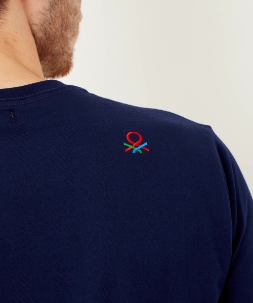 BENETTON (UNITED COLORS OF BENETTON)（ベネトンユナイテッドカラーズオブベネトン）の「【BENETTON / ベネトン】ロゴデザイン半袖Ｔシャツ（Tシャツ/カットソー・メンズ・ブラック/ネイビー・LARGE/X-LARGE）」の9枚目の写真