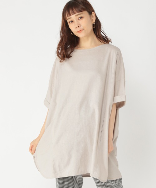 studio CLIP(スタディオクリップ)の「ひんやりBIGチュニックワンピース(ワンピース・レディース・ライトグレー/パープル/ブルー/スモーク・FREE)」の2枚目の写真