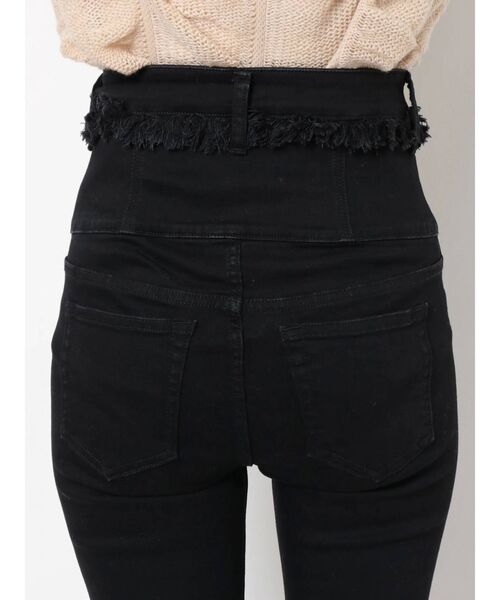 EMODA（エモダ）の「ベルトヘムフリンジハイウエストパギンス（デニムパンツ・レディース・インディゴブルー/ブラック・X-SMALL/MEDIUM/SMALL）」の13枚目の写真