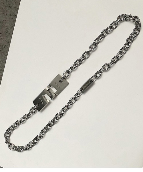 KOR（ケーオーアール）の「プレートロック チェーンネックレス チョーカー（ネックレス・メンズ・シルバー・FREE）」の4枚目の写真