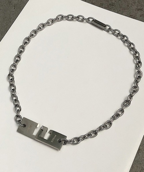 KOR（ケーオーアール）の「プレートロック チェーンネックレス チョーカー（ネックレス・メンズ・シルバー・FREE）」の7枚目の写真