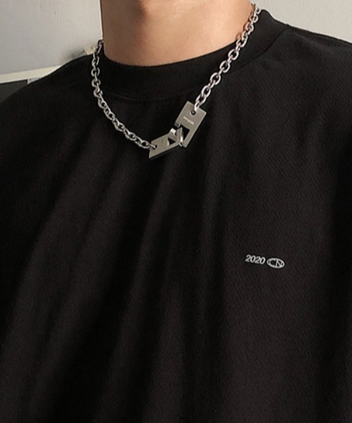 KOR（ケーオーアール）の「プレートロック チェーンネックレス チョーカー（ネックレス・メンズ・シルバー・FREE）」の5枚目の写真