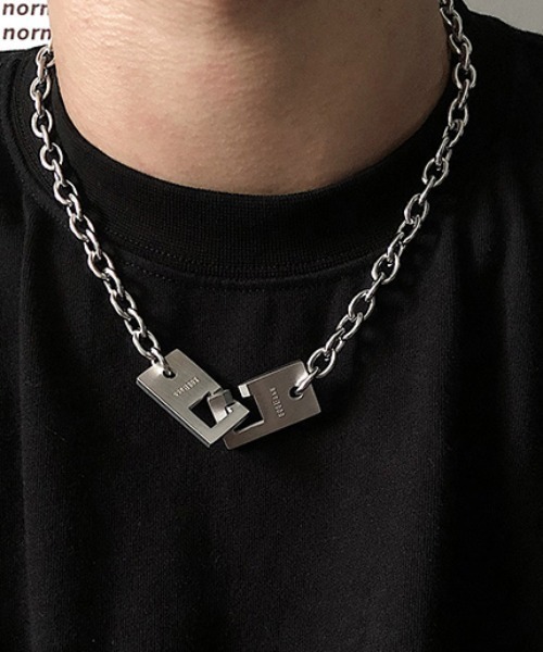 KOR（ケーオーアール）の「プレートロック チェーンネックレス チョーカー（ネックレス・メンズ・シルバー・FREE）」の19枚目の写真