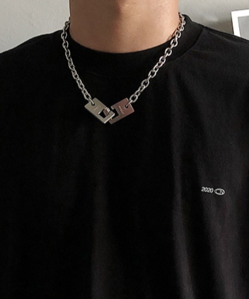 KOR（ケーオーアール）の「プレートロック チェーンネックレス チョーカー（ネックレス・メンズ・シルバー・FREE）」の17枚目の写真