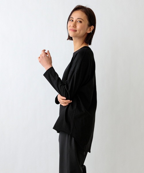 SETENS/セテンス】コットンロングスリーブプルオーバー（Tシャツ