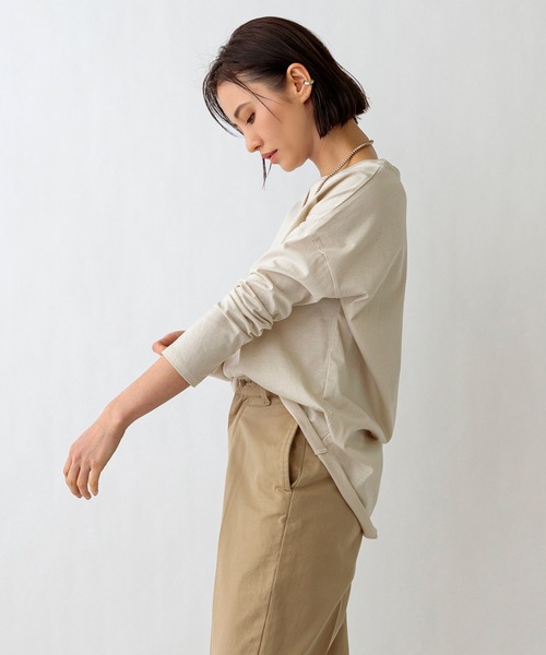 tシャツ 「SETENS/セテンス」コットンロングスリーブプルオーバー レディース SETENS tシャツ 「SETENS/セテンス」コットンロングスリーブプル