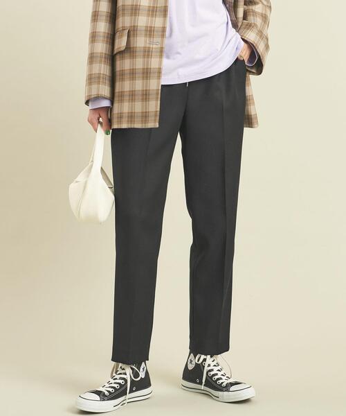 BEAUTY&YOUTH UNITED ARROWS(ビューティーアンドユースユナイテッドアローズ)の「BY カルゼドローストテーパードパンツ -ウォッシャブル- ∴(その他パンツ・レディース・コバルトブルー/オフホワイト/ブラック/モカ・L/M/S)」の2枚目の写真