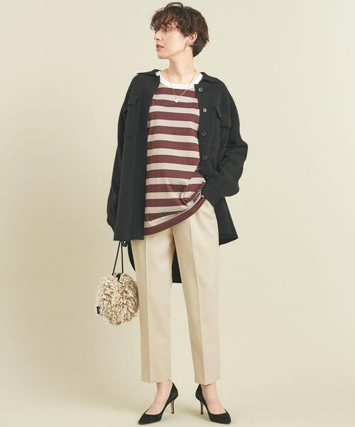BEAUTY&YOUTH UNITED ARROWS(ビューティーアンドユースユナイテッドアローズ)の「BY カルゼドローストテーパードパンツ -ウォッシャブル- ∴(その他パンツ・レディース・コバルトブルー/オフホワイト/ブラック/モカ・L/M/S)」の15枚目の写真