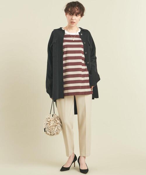 BEAUTY&YOUTH UNITED ARROWS(ビューティーアンドユースユナイテッドアローズ)の「BY カルゼドローストテーパードパンツ -ウォッシャブル- ∴(その他パンツ・レディース・コバルトブルー/オフホワイト/ブラック/モカ・L/M/S)」の8枚目の写真
