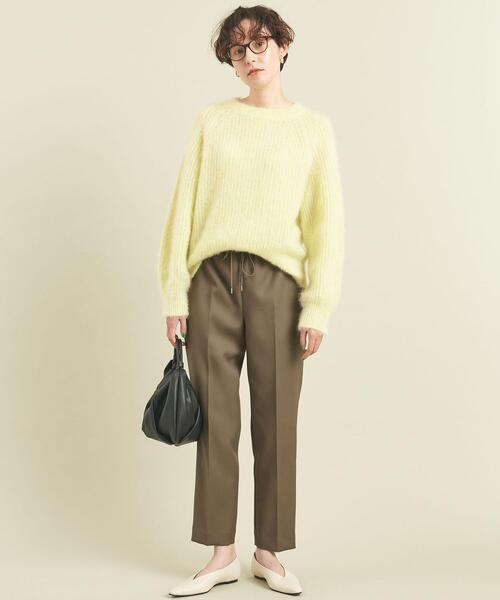 BEAUTY&YOUTH UNITED ARROWS(ビューティーアンドユースユナイテッドアローズ)の「BY カルゼドローストテーパードパンツ -ウォッシャブル- ∴(その他パンツ・レディース・コバルトブルー/オフホワイト/ブラック/モカ・L/M/S)」の12枚目の写真